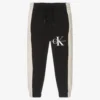 Calvin Klein Jeans Black & Beige Cotton Joggers