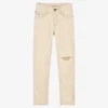 Calvin Klein Jeans Boys Beige Straight Fit Jeans