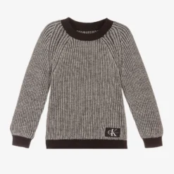 Calvin Klein Jeans Boys Black Knit Sweater