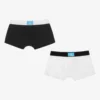 Calvin Klein Boys Black & White Cotton Boxers (2 Pack)