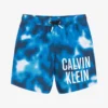 Calvin Klein Boys Blue Abstract Camouflage Swim Shorts