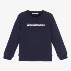 Calvin Klein Jeans Boys Blue Logo Sweatshirt