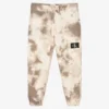 Calvin Klein Jeans Boys Ivory & Brown Cotton Tie-Dye Joggers