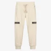 Calvin Klein Jeans Boys Ivory Logo Joggers