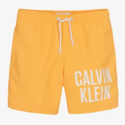 Calvin Klein Boys Orange Swim Shorts