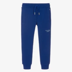 Calvin Klein Jeans Boys Royal Blue Cotton Joggers