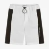 Calvin Klein Jeans Boys White & Black Logo Shorts