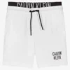 Calvin Klein Boys White Swim Shorts