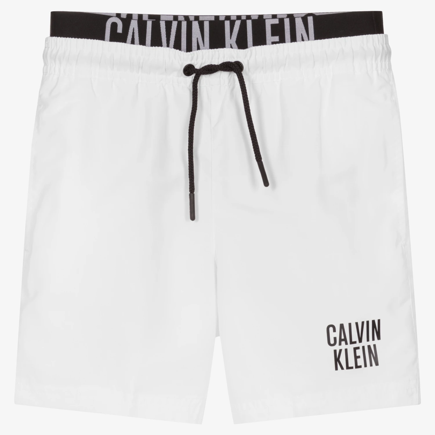 Calvin Klein Boys White Swim Shorts 1 Calvin Klein Boys White Swim Shorts