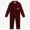 Caramelo Kids Boys Red Star Velour Pyjamas