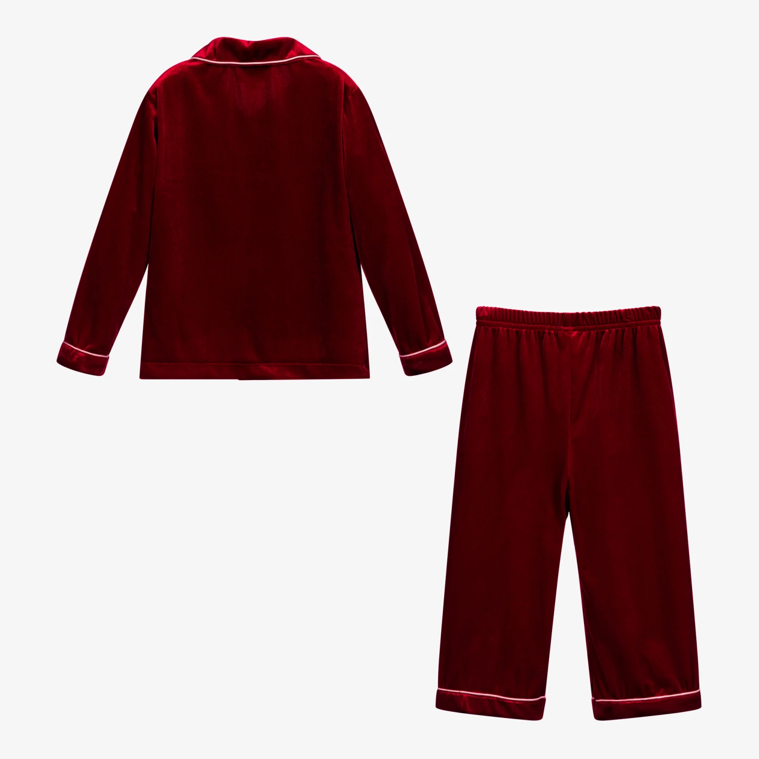 Caramelo Kids Red Velour Festive Pyjamas 4 Caramelo Kids Red Velour Festive Pyjamas - Image 4