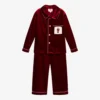Caramelo Kids Red Velour Festive Pyjamas