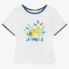 Carrement Beau Carrément Beau Boys White Cotton Jungle T-Shirt
