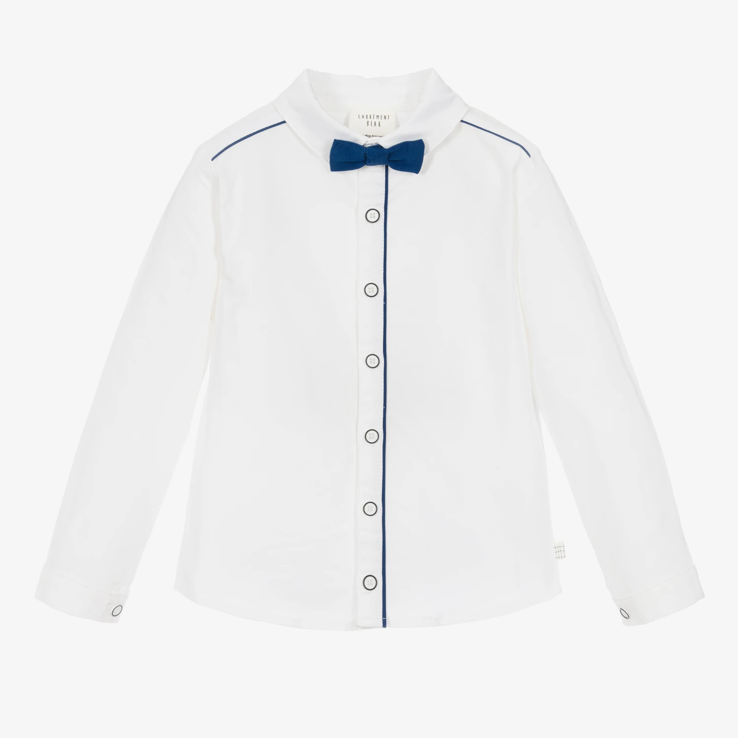 Carrement Beau Carrément Beau Boys White Cotton Shirt 1 Carrement Beau Carrément Beau Boys White Cotton Shirt