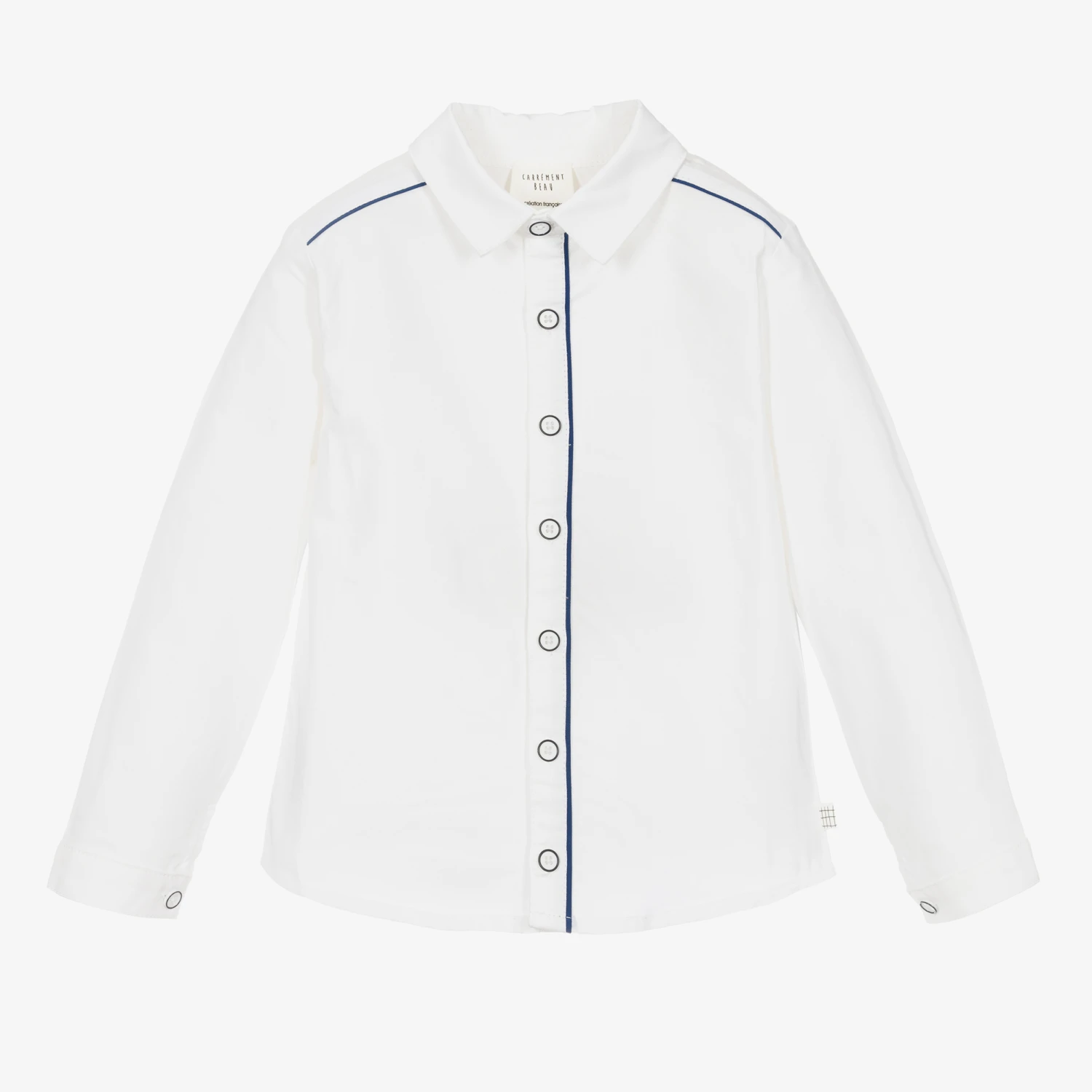 Carrement Beau Carrément Beau Boys White Cotton Shirt 3 Carrement Beau Carrément Beau Boys White Cotton Shirt - Image 3