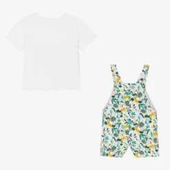 Carrement Beau Carrément Beau Boys White Jungle Cotton Dungarees Set -Outlet Little Gents Set Store carrement beau boys white jungle cotton dungarees set 501263 f2668154e564c89ef347ebed32731feecde7cf37