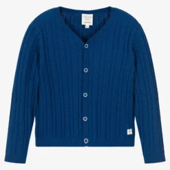 Carrement Beau Carrément Beau Dark Blue Cable Knit Cardigan