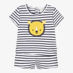 Carrement Beau Carrément Beau White & Blue Striped Pyjama