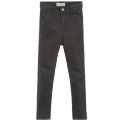 Deux Par Deux Boys Grey Cotton Trousers