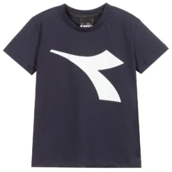 Diadora Boys Blue Cotton T-Shirt