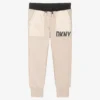 DKNY Boys Beige Logo Joggers