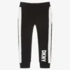 DKNY Boys Black Cotton Logo Joggers
