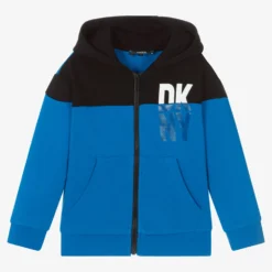DKNY Boys Blue Zip-Up Top