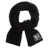 Dolce & Gabbana Black Wool Logo Scarf