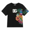 Dolce & Gabbana Boys Black Cotton Hawaii Logo T-Shirt