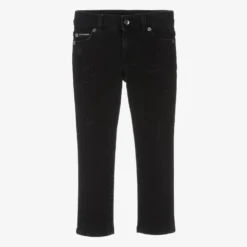 Dolce & Gabbana Boys Black Slim Fit Denim Jeans