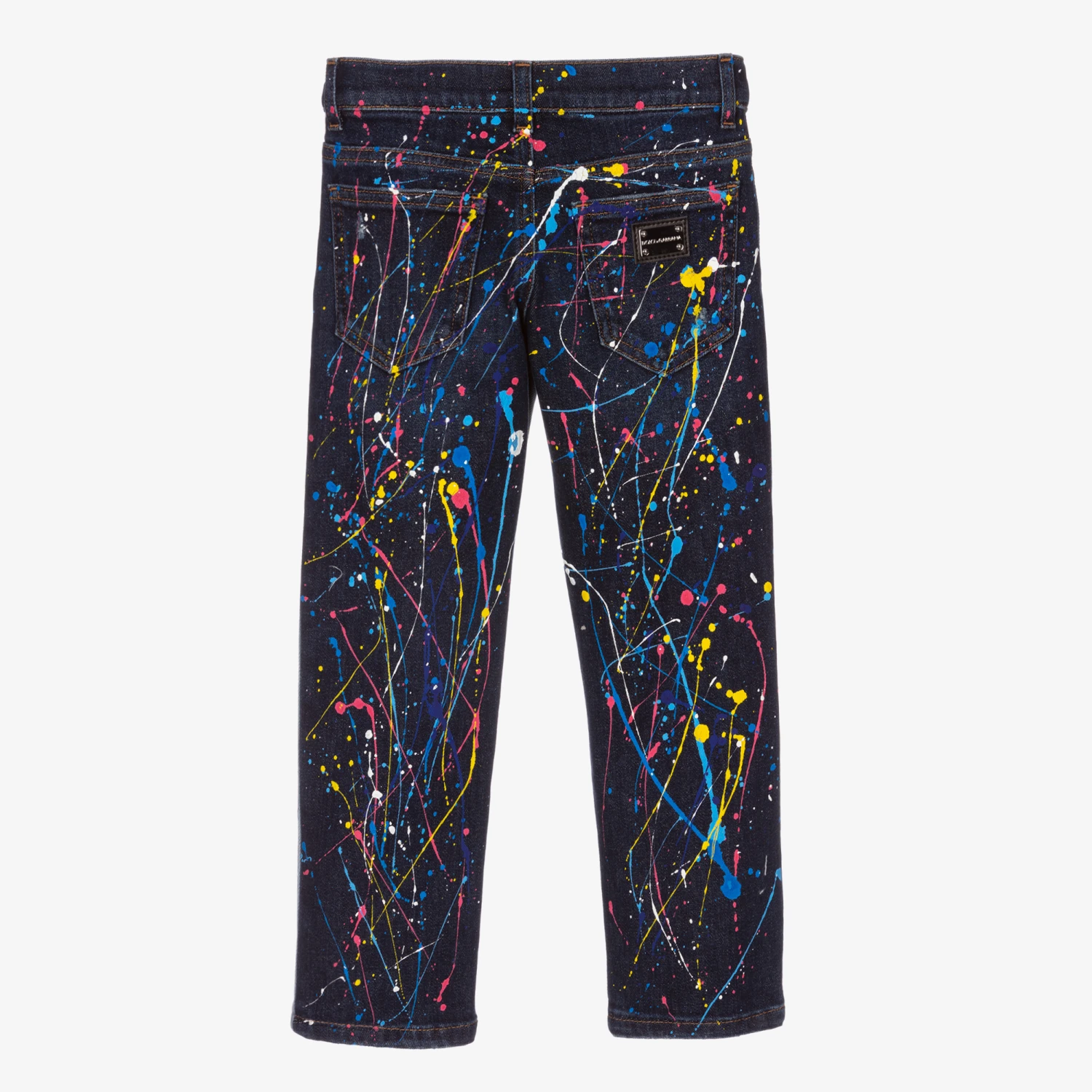 Dolce & Gabbana Boys Blue Colour Splash Jeans 2 Dolce & Gabbana Boys Blue Colour Splash Jeans - Image 2
