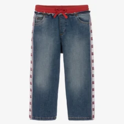 Dolce & Gabbana Boys Blue DG Logo Jogger Jeans