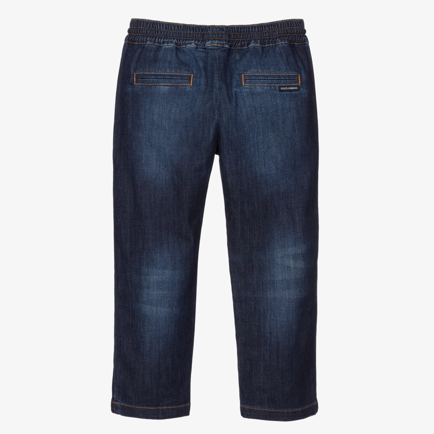 Dolce & Gabbana Boys Blue Pull-On Style Jeans 2 Dolce & Gabbana Boys Blue Pull-On Style Jeans - Image 2