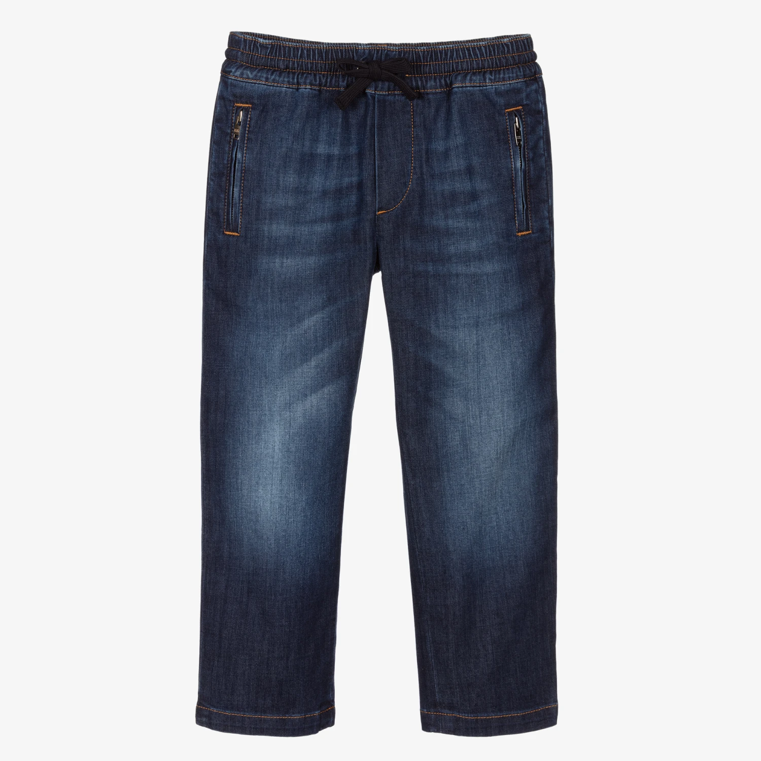 Dolce & Gabbana Boys Blue Pull-On Style Jeans 1 Dolce & Gabbana Boys Blue Pull-On Style Jeans