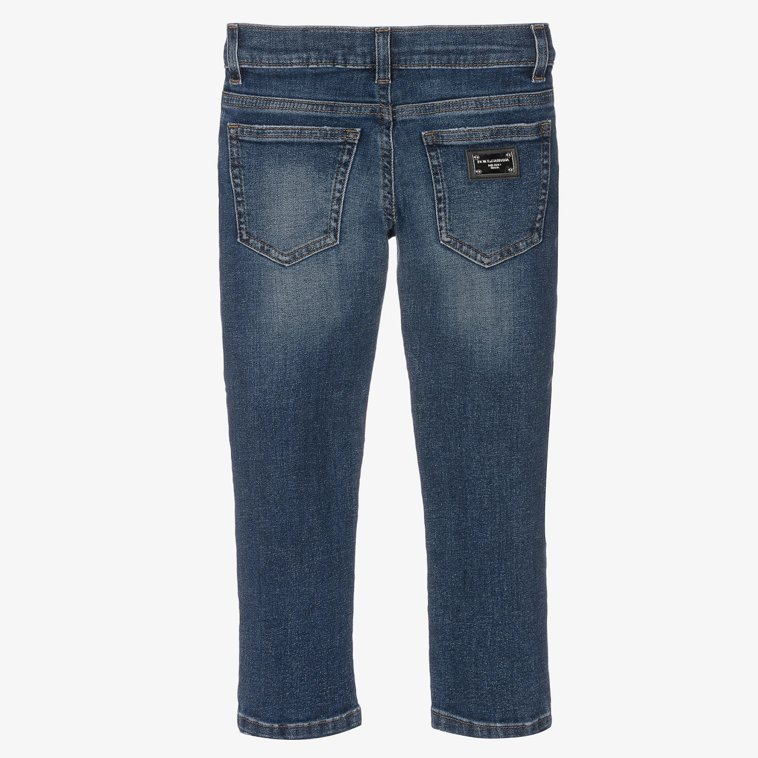 Dolce & Gabbana Boys Blue Slim Fit Denim Jeans 2 Dolce & Gabbana Boys Blue Slim Fit Denim Jeans - Image 2
