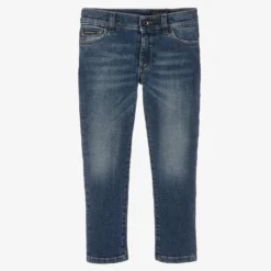 Dolce & Gabbana Boys Blue Slim Fit Denim Jeans