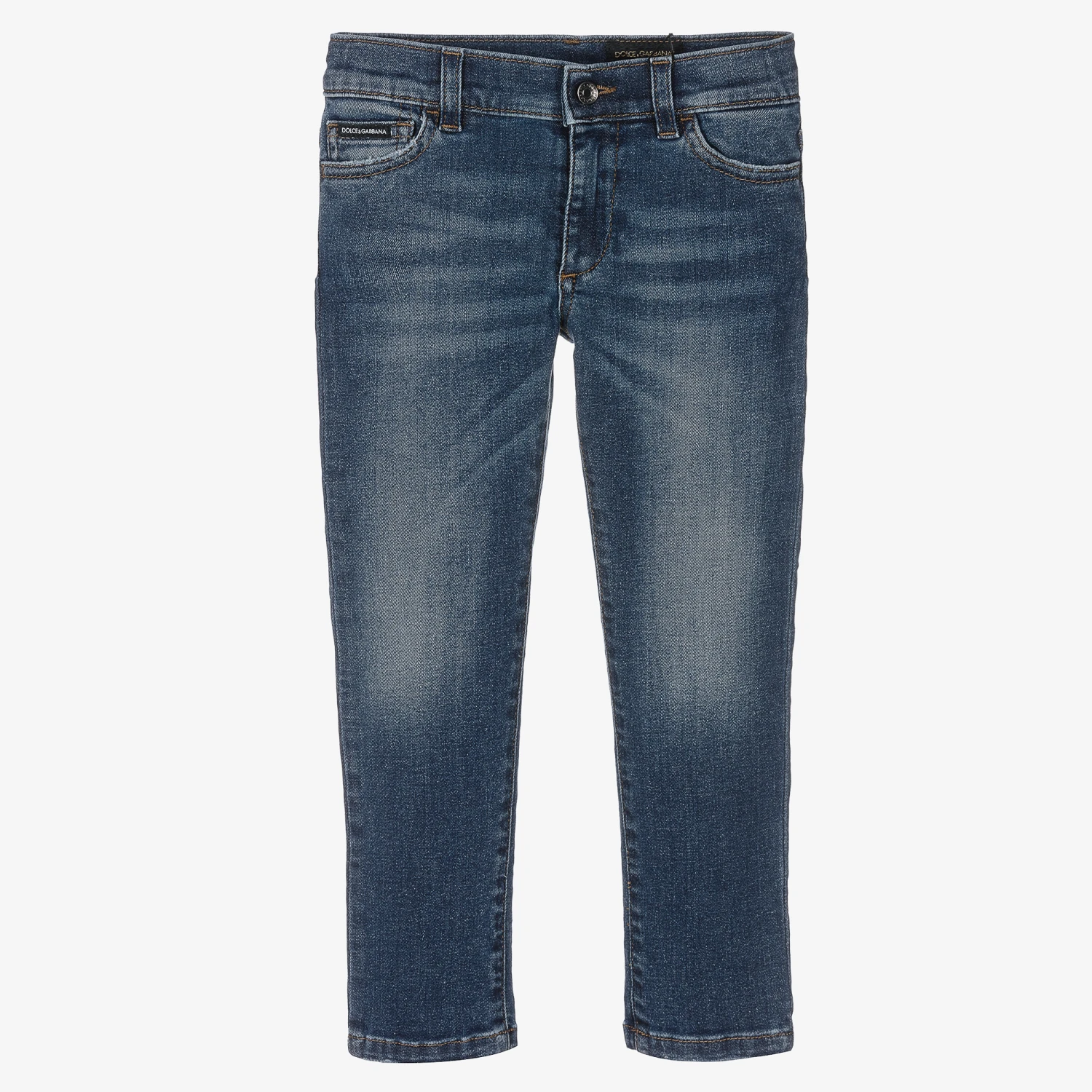 Dolce & Gabbana Boys Blue Slim Fit Denim Jeans 1 Dolce & Gabbana Boys Blue Slim Fit Denim Jeans