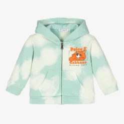 Dolce & Gabbana Boys Blue Zip-Up Hooded Top