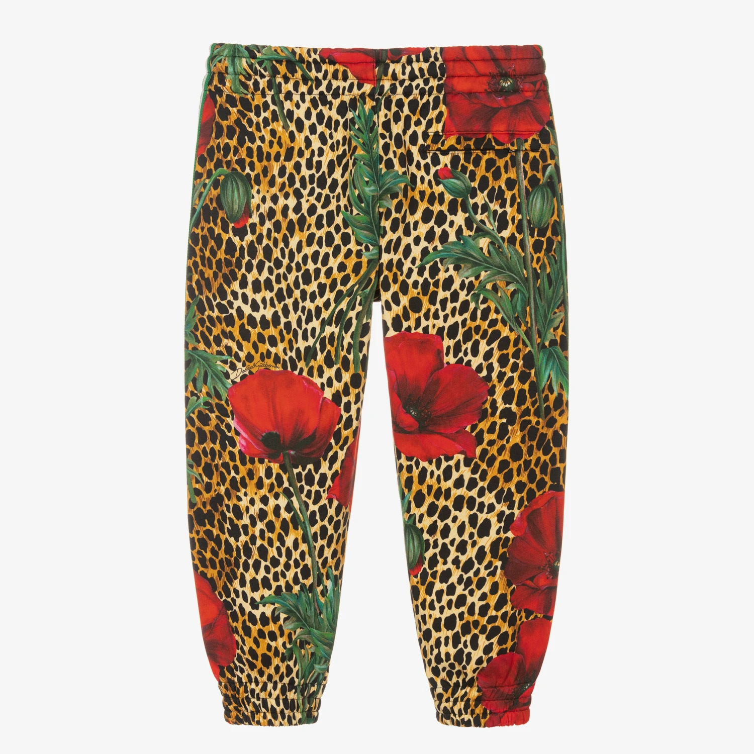 Dolce & Gabbana Boys Cotton Leopard Joggers 2 Dolce & Gabbana Boys Cotton Leopard Joggers - Image 2