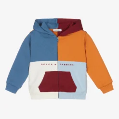 Dolce & Gabbana Boys Patchwork Zip-Up Top