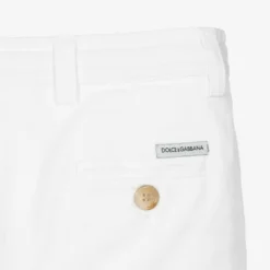 Dolce & Gabbana Boys White Gabardine Shorts -Outlet Little Gents Set Store dolce gabbana boys white gabardine shorts 399567 e5594d94fe635a9692529835428ba186e84cdb60