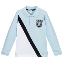 Dr. Kid Blue Cotton Piqué Polo Shirt