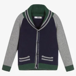 Dr. Kid Blue & Grey Knitted Cardigan