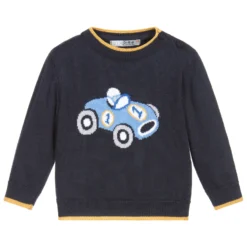 Dr. Kid Blue Knitted Cotton Sweater