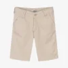 Dr. Kid Boys Beige Cotton Shorts