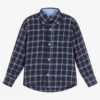Dr. Kid Boys Blue Check Shirt