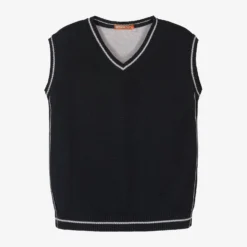 Dr. Kid Boys Blue Cotton Knit Slipover