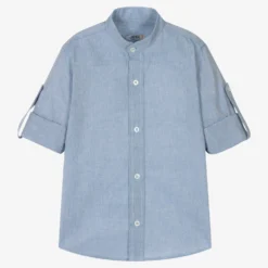 Dr. Kid Boys Blue Cotton Shirt