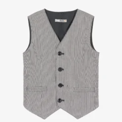 Dr. Kid Boys Blue Pinstripe Waistcoat