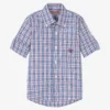 Dr. Kid Boys Blue & Red Check Cotton Shirt